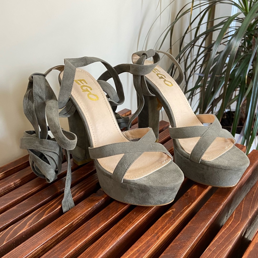EGO Lace Up Platform Heels